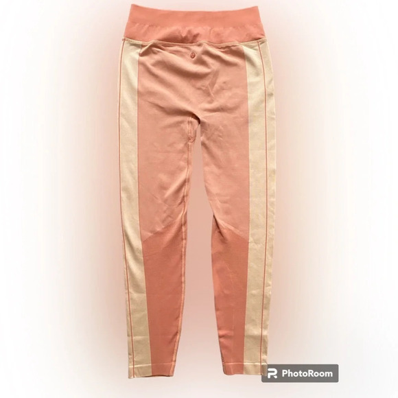 LULULEMON Ebb  to Train Tight * Abstract Seamless Peach Leggings 25” Size 6 - Picture 6 of 15
